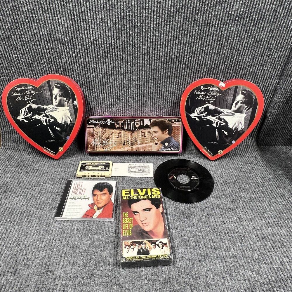VTG ELVIS‎ PRESLEY Lot Of 7 Items Russell Stovers See Details Valentines
